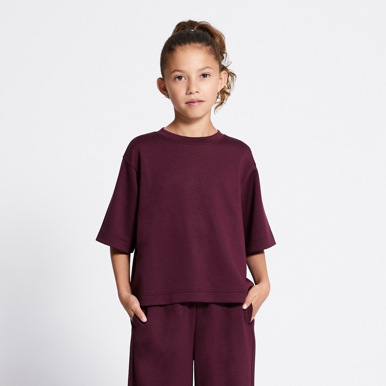 Soft lounge tee "Alyna star" Light Burgundy